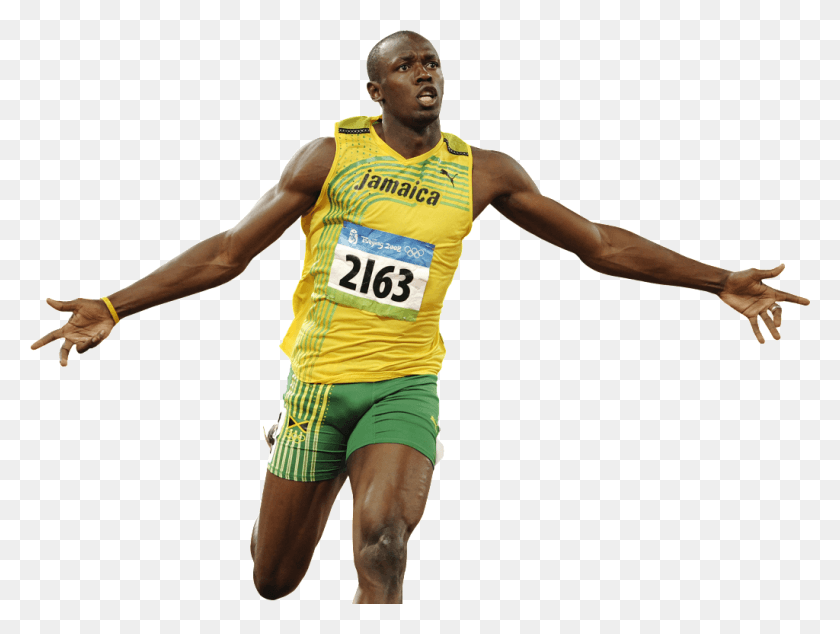 1024x754 Usain Bolt Transparent Image Usain Bolt Transparent Background, Person, Human, Shorts HD PNG Download