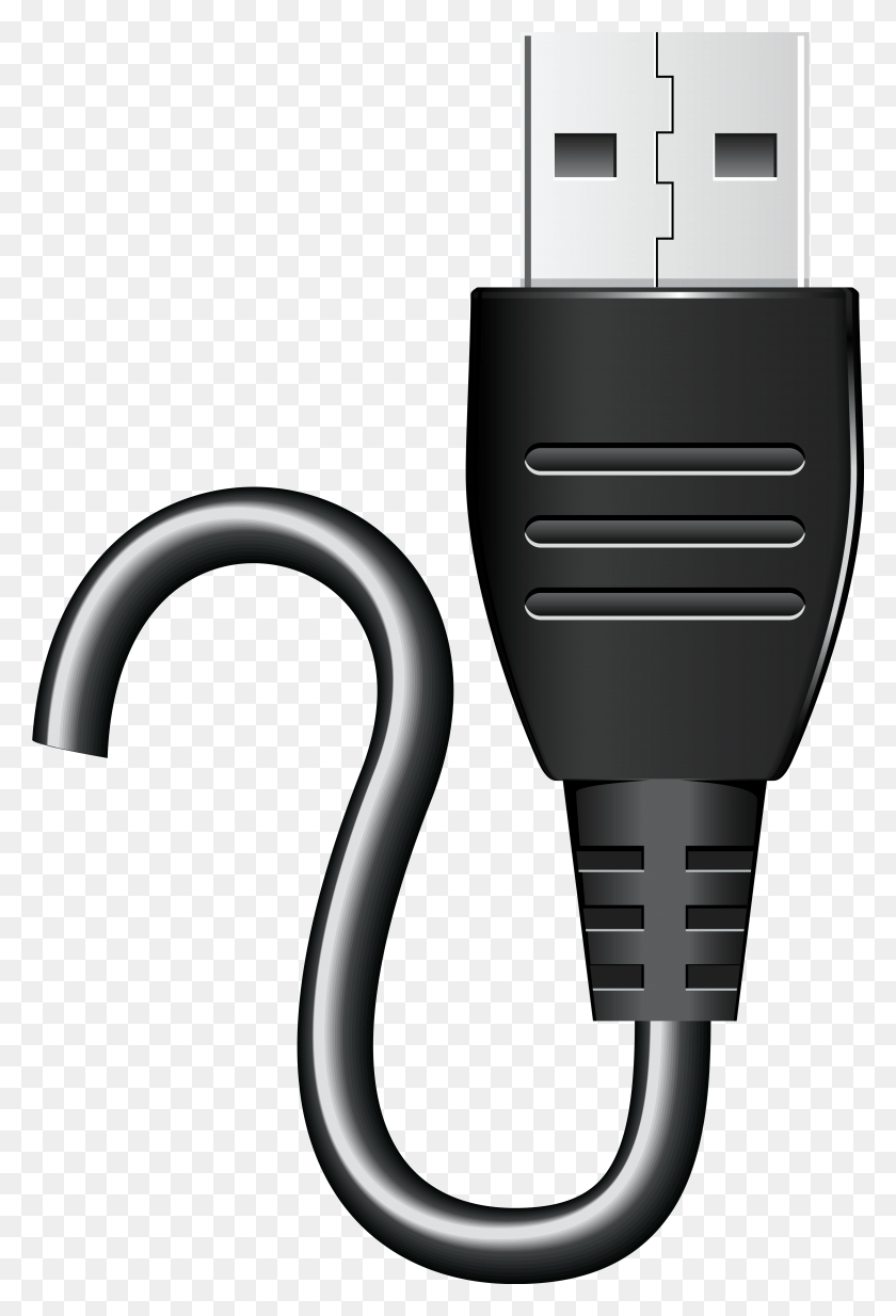 3888x5854 Usb Connector Clipart Data Transfer Cable, Adapter, Electronics, Plug HD PNG Download