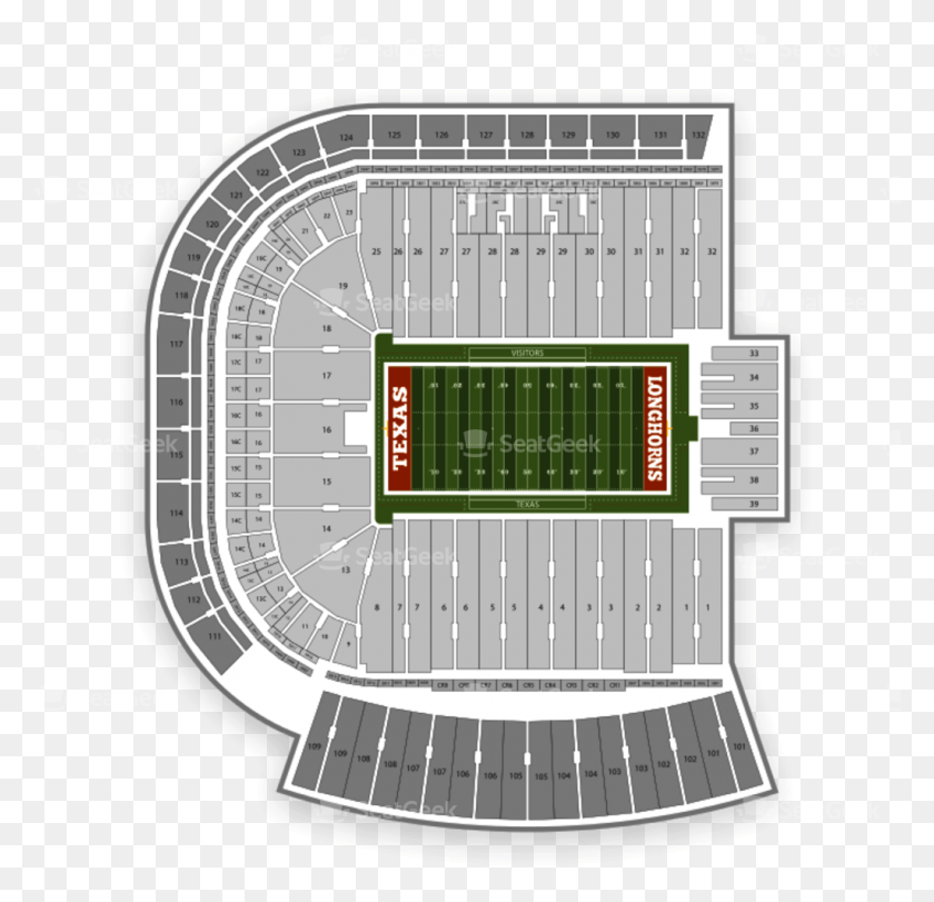 1025x987 Usc Trojans Football Tickets Seatgeek Darrell K Royal Texas Memorial Stadium, Field, Building, Football Field HD PNG Download