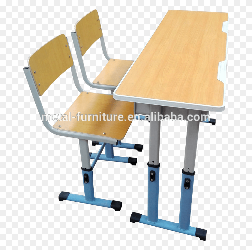 689x773 Used Classroom Furnituredouble Child Study Table And Office Chair, Furniture, Chair, Tabletop HD PNG Download