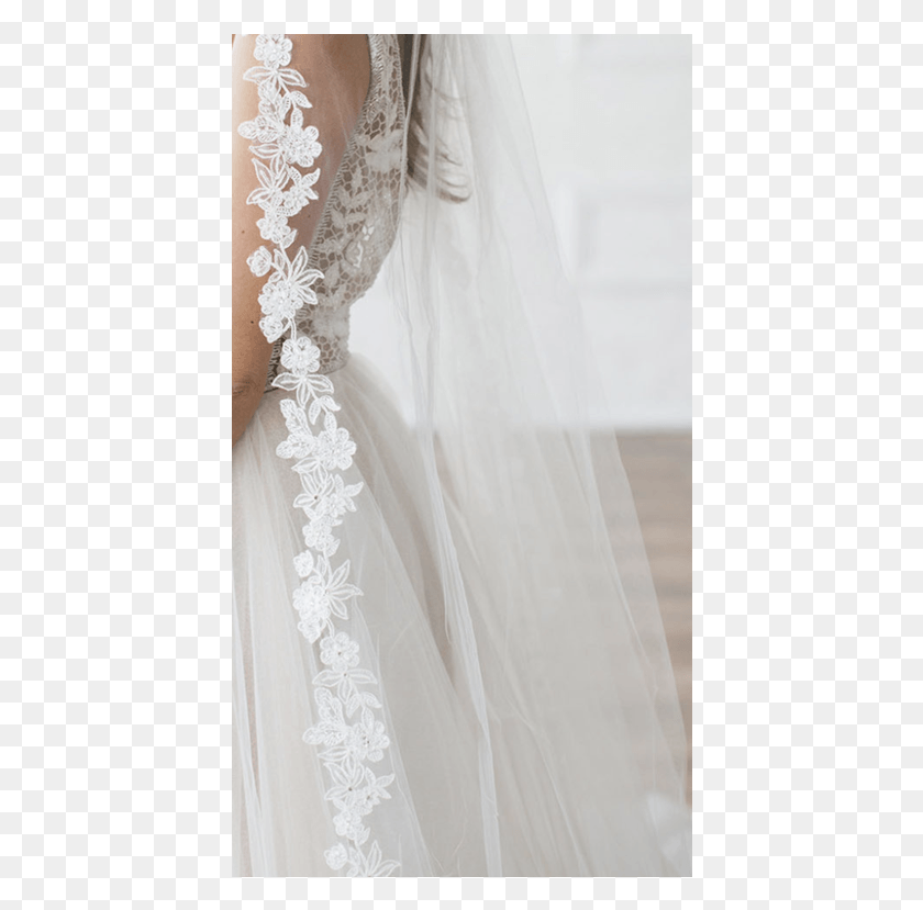 420x769 Used Off White Veil, Clothing, Apparel, Wedding Gown HD PNG Download