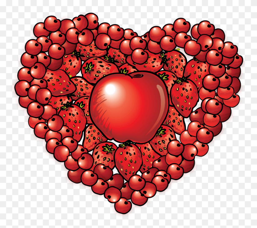 1044x921 Полезно Для Разработчика Arkansas Heart Clipart Bese64 Heart, Fruit, Plant, Food Hd Png Download