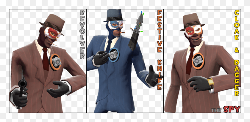 1116x503 User 42 Spy Loadout Tf2 Party Phantom Loadout, Person, Human, Clothing HD PNG Download