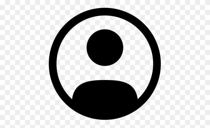 User Outline People Person Icon With And Vector Format, Gray Sticker PNG