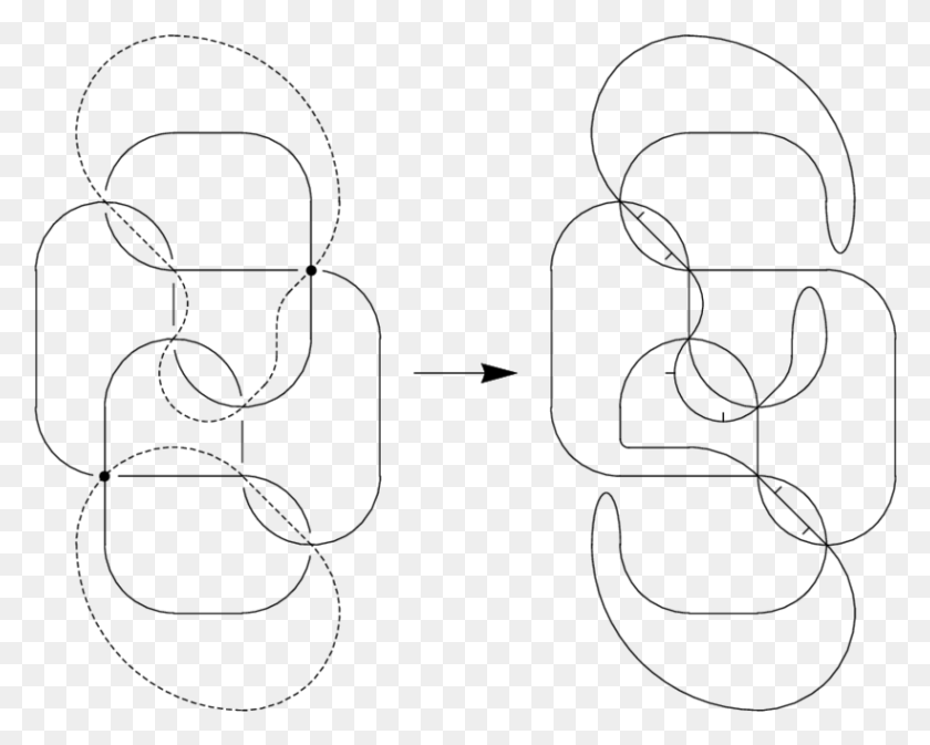820x645 Using A Ccc To Turn A 2 Diagram Of A Knot Into A 3 Drawing, Gray, World Of Warcraft HD PNG Download