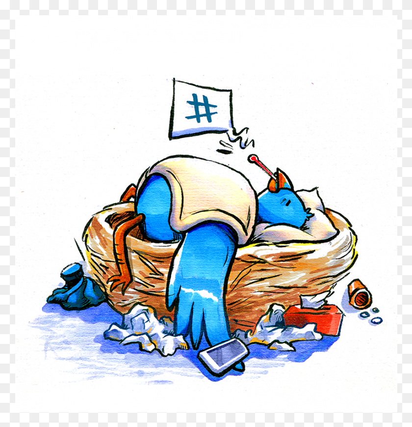 851x883 Using Twitter To Fight The Flu Illustration, Outdoors, Doodle HD PNG Download