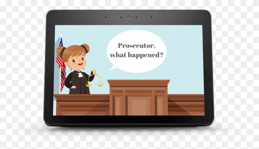 4045x2206 Using Voice Supported Visuals Cartoon, Jury, Judge, Court Descargar Hd Png