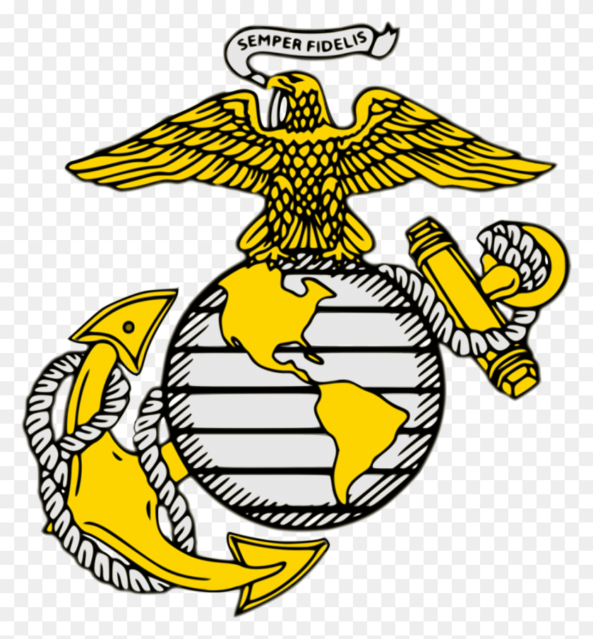 1107x1200 Usmc Logo Transparent Marine Corps Emblem, Symbol, Astronomy, Outer Space HD PNG Download