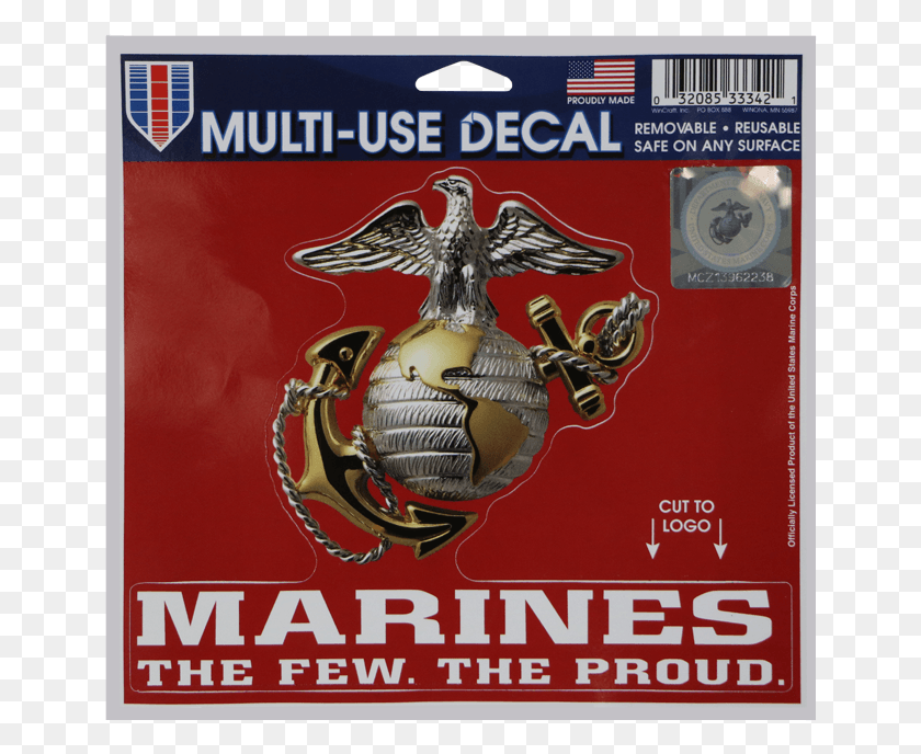 650x628 Usmc Red The Few The Proud Ega Multi Use Decal Marine Corps The Few The Proud Logo, Poster, Advertisement, Symbol HD PNG Download