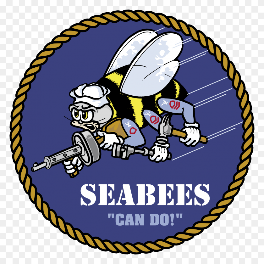 2000x2000 Usn Seabees Insignia Navy Seabee, Avispa, Abeja, Insecto Hd Png
