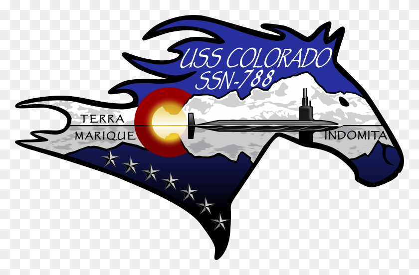 6355x4013 Uss Colorado Insignia 2018 180313 N N0101 001 Uss Colorado, Llave, Arma, Arma Hd Png