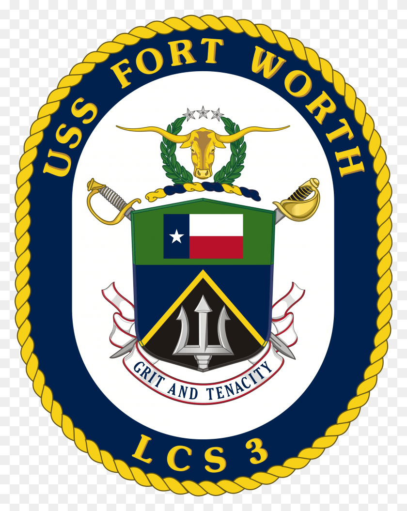 2578x3291 Uss Forth Worth Lcs3 Crest Us Navy Lcs 13 Ship Emblem, Logo, Symbol, Trademark HD PNG Download