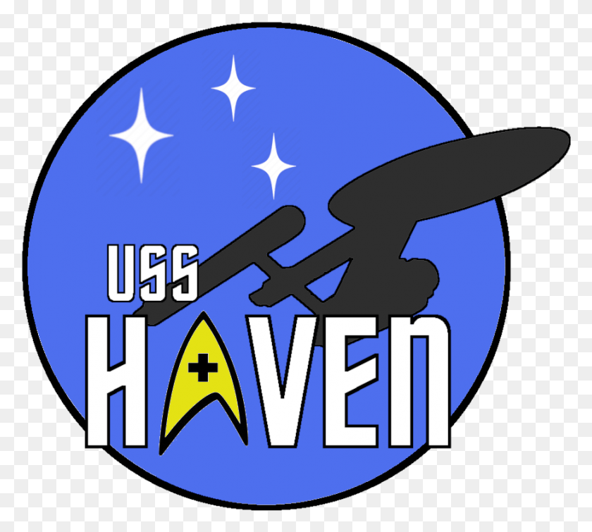 874x779 Uss Haven Central Florida S Star Trek Club Emblem, Clothing, Apparel, Text HD PNG Download