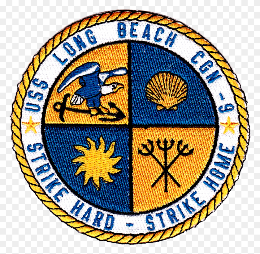 952x932 Uss Long Beach Insignia 1961 Nh 69603 Kn Uss Long Beach, Logo, Symbol, Trademark HD PNG Download