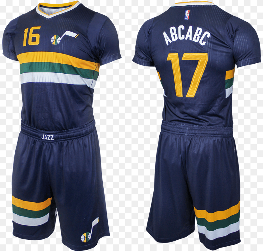 Utah Jazz Home Jersey, Clothing, Shirt, Shorts, Adult Sticker PNG