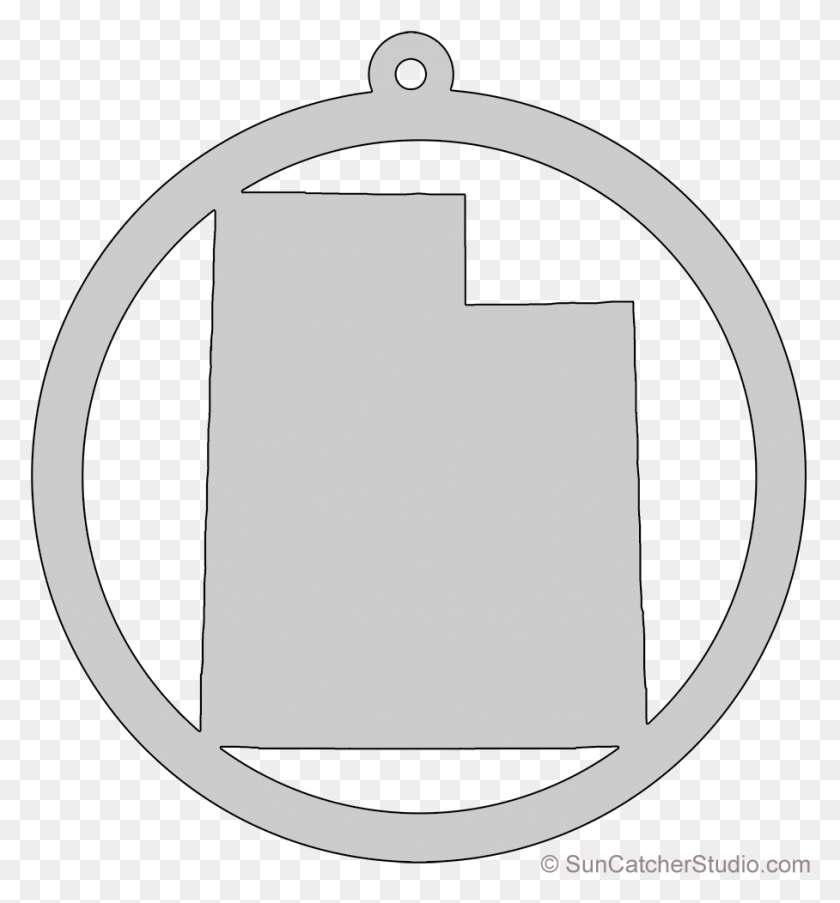 908x982 Utah Map Circle Free Scroll Saw Pattern Shape State Circle, Symbol, Stencil HD PNG Download