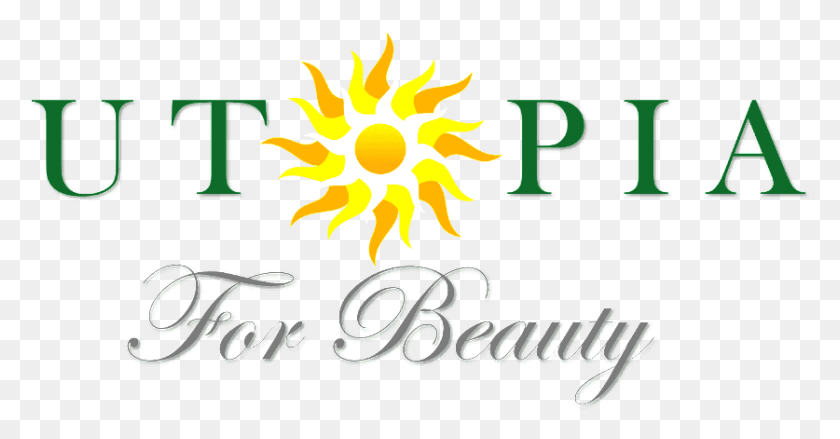 837x407 Descargar Utopia For Beauty Logo Adorna Belleza, Texto, Símbolo, Naturaleza Hd Png