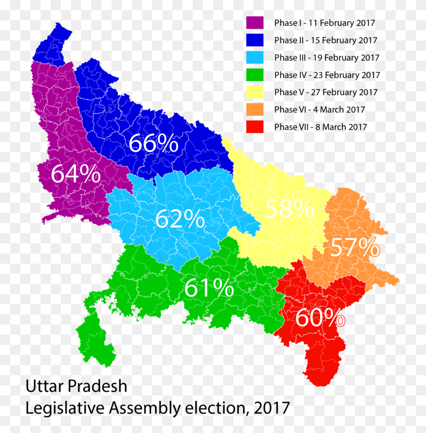 740x794 Uttar Pradesh Es El Estado Más Poblado De La India Y El Resultado De Las Elecciones 2017, Parcela, Mapa, Diagrama Hd Png