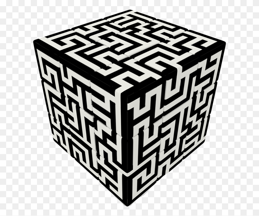 627x641 V Cube 3 Flat V Cube Лабиринт, Коврик, Лабиринт Hd Png Скачать