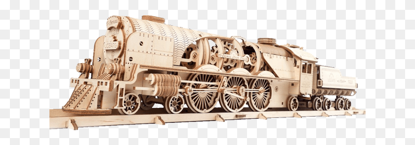 641x234 V Express Steam Train With Tender Ugears Train, Locomotive, Vehicle, Transportation HD PNG Download