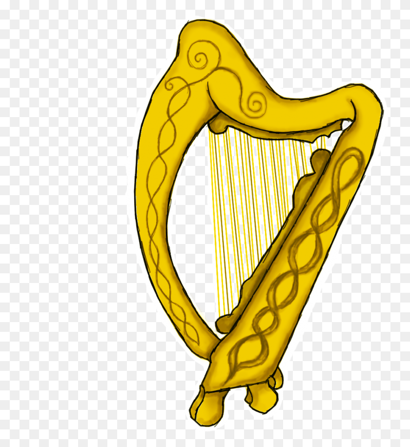 917x1007 V Harp Microphone Piano Ireland Harp, Banana, Fruit, Plant HD PNG Download