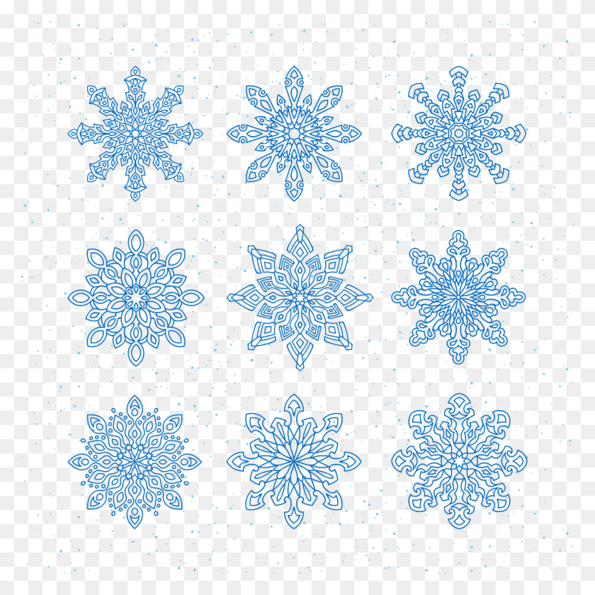 1280x1280 Vacation Snowflakes Vector New Year39s Eve Christmas Flower Shape Brush Photoshop, Snowflake, Outdoors, Rug HD PNG Download