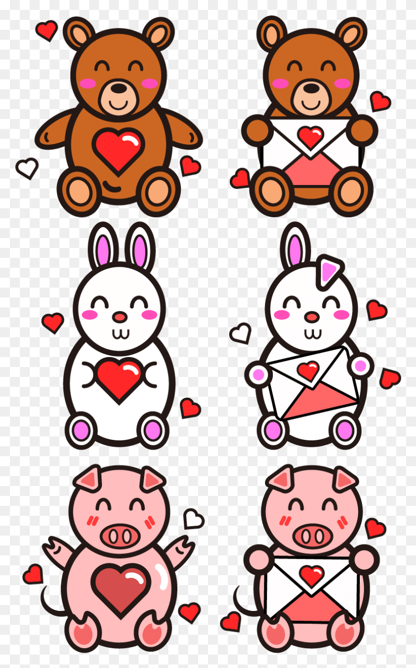 789x1302 Valentine Day Gift Bear Bunny And Vector Image Valentine39s Day, Text, Graphics HD PNG Download