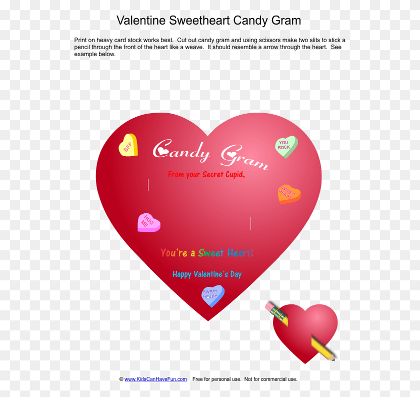 543x733 Valentines Candy Valentine Gram Cards Template, Heart, Balloon, Ball HD PNG Download