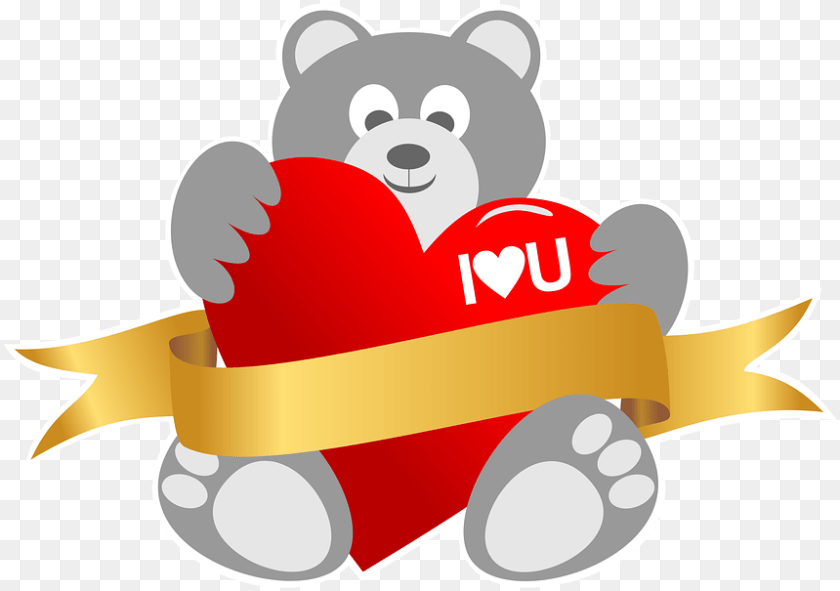 860x605 Valentines Day Vector Saint Valentine S Day Valentine Day Vector, Animal, Bear, Mammal, Wildlife Sticker PNG