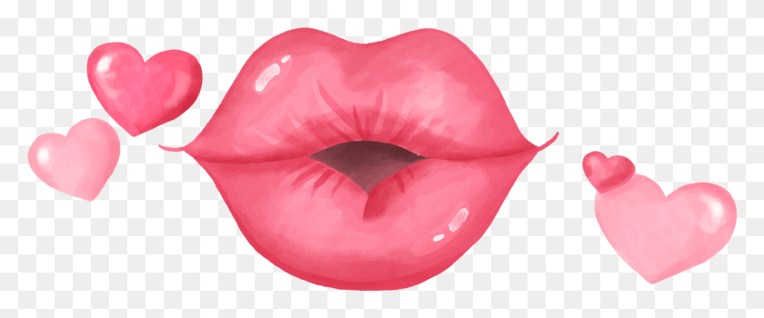 1777x662 Valentines Lip Clip Art, Mouth, Tongue, Rose HD PNG Download