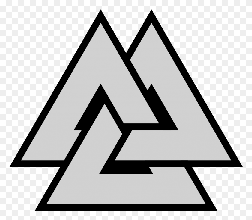 1109x961 Valknut Unicursal Valknut, Symbol, Triangle, Logo HD PNG Download
