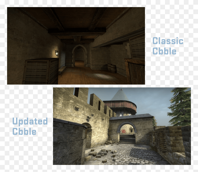 1000x859 Valve Working On Cbble Overpass Old Vs New Overpass, Walkway, Path, Counter Strike HD PNG Download