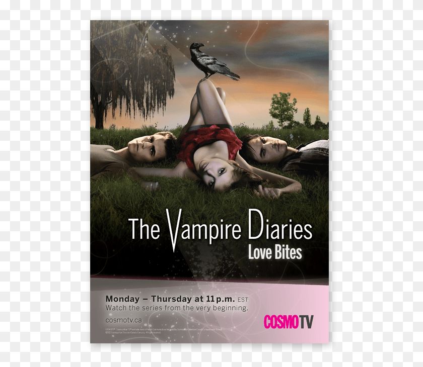 501x670 Vampire Diaries Ad Quotthe Vampire Diariesquot 2009, Bird, Animal, Poster HD PNG Download