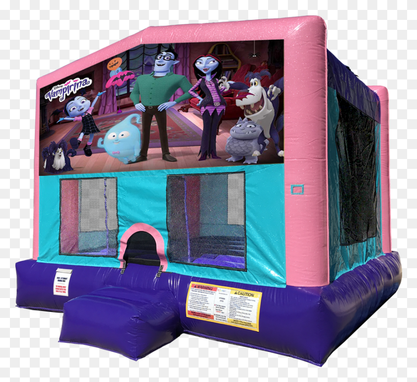857x779 Descargar Png Vampirina Bounce House Pink Edition En Austin Lol Surprise Bounce House, Inflable, Persona, Humano Hd Png