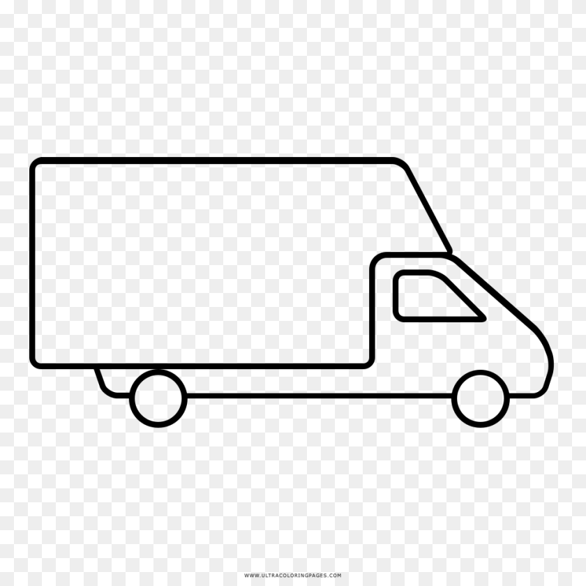 1000x1000 Van Coloring Pages, Gray PNG