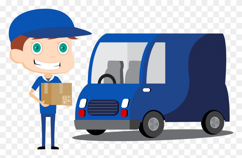 2223x1399 Van Delivery Cartoon, Vehicle, Transportation, Moving Van HD PNG Download