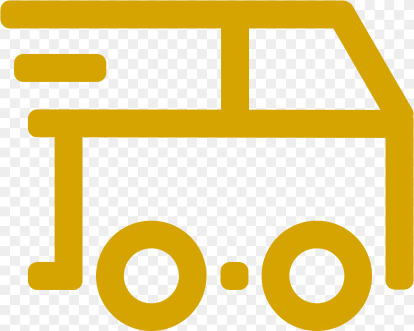 888x711 Van Icon Gold, Transportation, Vehicle Sticker PNG