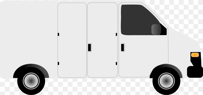 Van Passenger Side Clipart, Moving Van, Transportation, Vehicle, Bus Sticker PNG