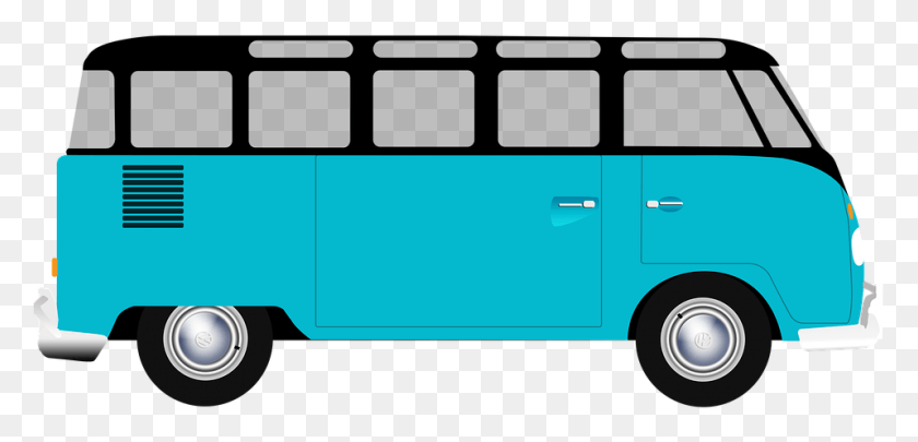 957x424 Furgoneta De Dibujos Animados Transparente Autobús, Camión, Vehículo, Transporte Hd Png