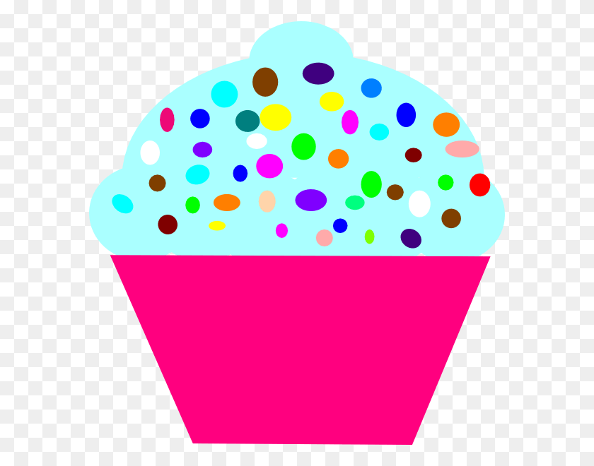 588x600 Vanilla Cupcake Clipart Easy Cupcake Cartoon Cupcake, Cream, Cake, Dessert HD PNG Download
