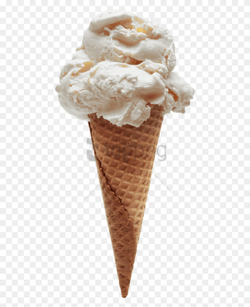 471x972 Vanilla Ice Cream Cone, Cream, Dessert, Food HD PNG Download