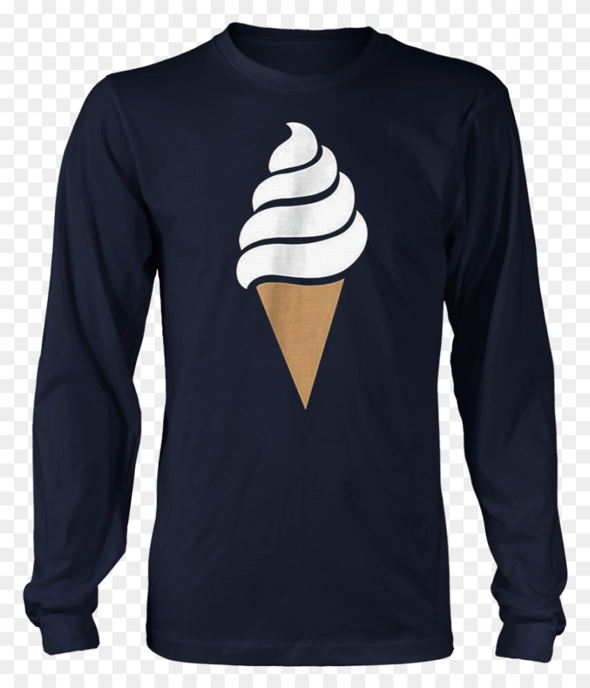 861x1016 Vanilla Soft Serve Ice Cream Cone Emoji Shirt Frozen Science Related Christmas Shirts, Sleeve, Clothing, Apparel HD PNG Download