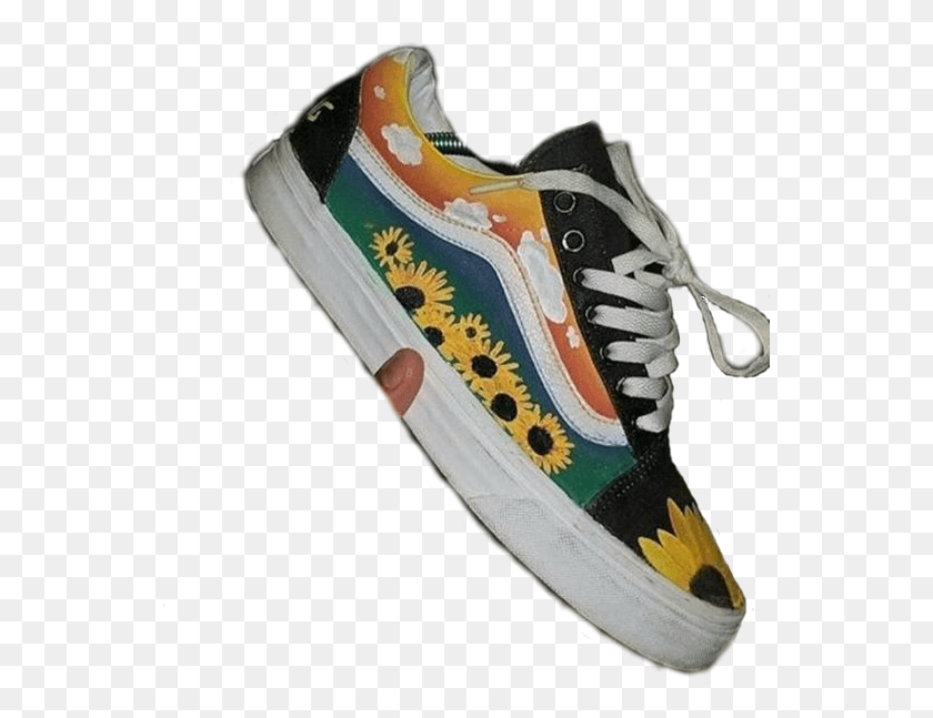 547x587 Vans Shoes Black Clothing Polyvore Moodboard Filler Tyler The Creator Shoes Sunflower, Apparel, Shoe, Footwear HD PNG Download