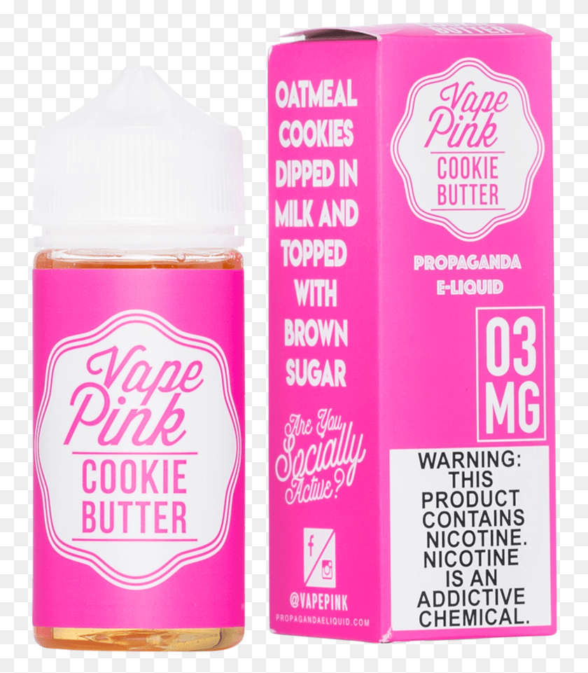 753x901 Vape Pink Cookie Butter Plastic Bottle, Beer, Alcohol, Beverage HD PNG Download