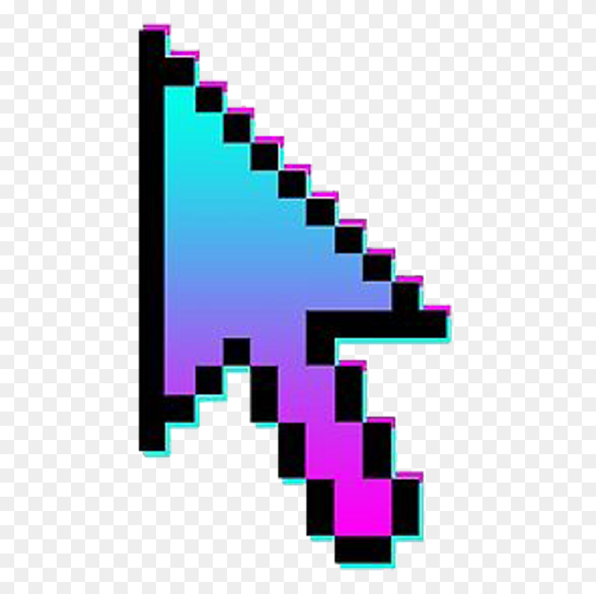 453x777 Стикер Vaporware Мышь Minecraft Pixel Art, Фиолетовый, Крест, Символ Hd Png Скачать