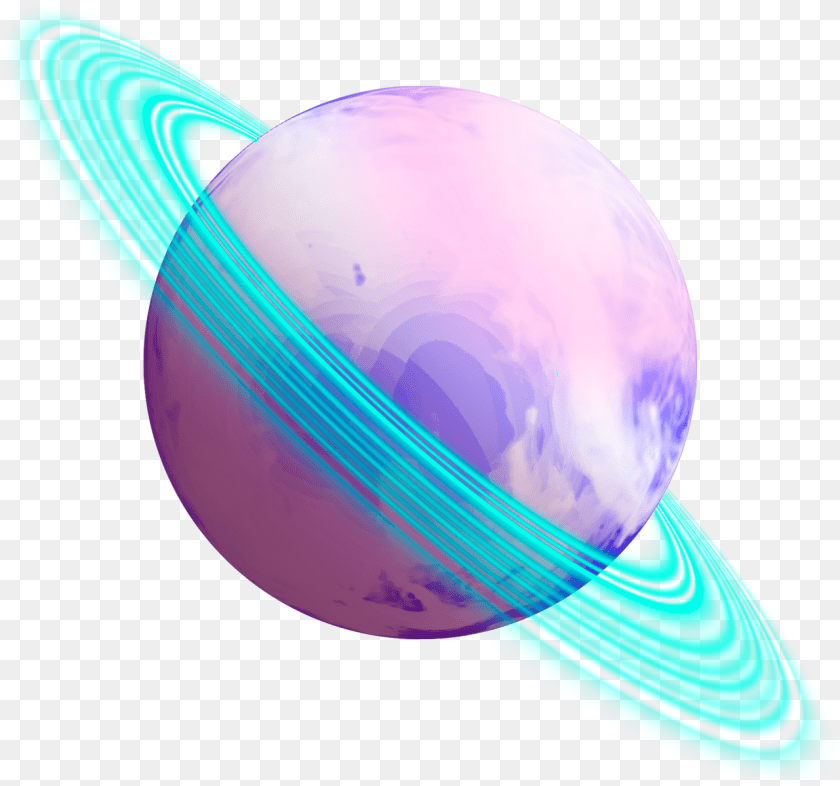 Vaporwave Planet, Astronomy, Outer Space, Globe, Moon Clipart PNG