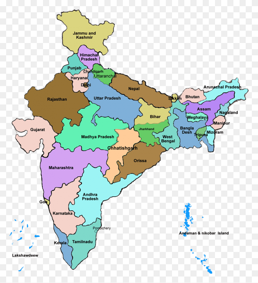 1317x1454 Descargar Pngtutorial De Variedad Regular Off Disfrute De Saltos Exactamente 28 Estados De La India Adicional Mapa, Diagrama, Atlas, Atlas Hd Png