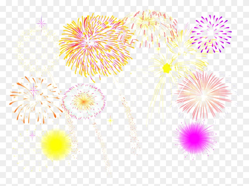 868x632 Varios Colores De Fuegos Artificiales Año Nuevo, La Naturaleza, Al Aire Libre, La Noche Hd Png