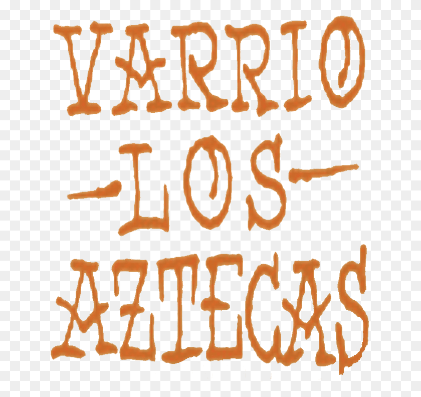 639x732 Varrios Los Aztecas Emblem San Andreas Graffiti, Text, Handwriting, Calligraphy HD PNG Download