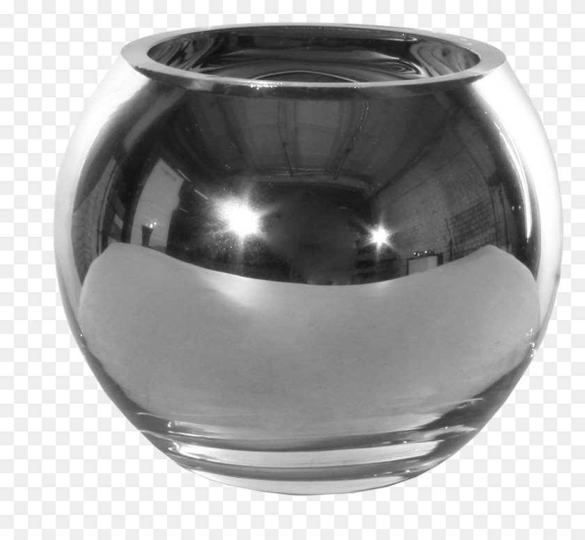 1000x918 Vase Ball Silver Vase, Bowl, Jar, Pottery Descargar Hd Png